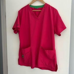 Pink Carhartt Force Women's Scrub Top